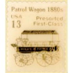 POLICE PATROL WAGON STAMP PIN